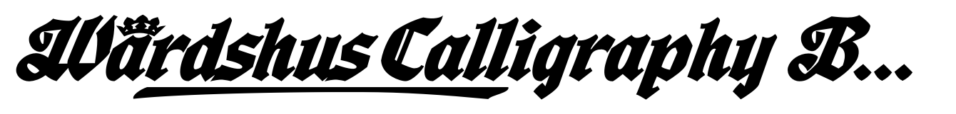 Wardshus Calligraphy Bold Italic